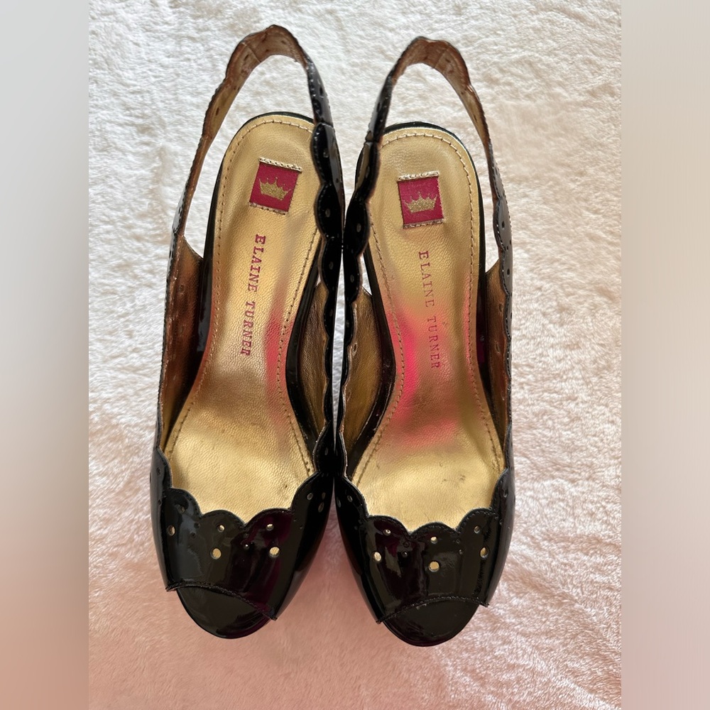 Elaine Turner Patent Leather and Cork Naomi Sandals - Picture 5 of 6